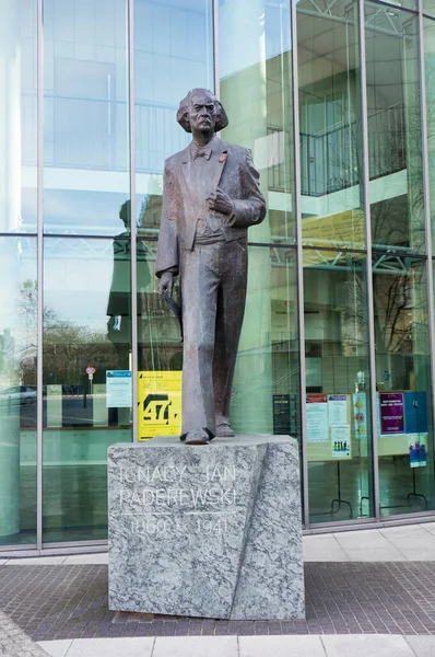 Poznan Polen Mrt 2018 Ignacy Jan Paderewski Sculptuur Voor Het — Stockfoto