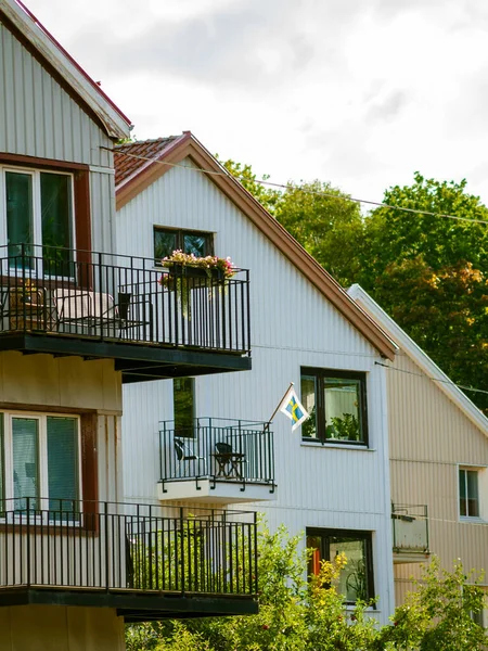 スウェーデン ヨーテボリ SlottskogenのHalekarrsgatan地区の垂直ショット — ストック写真
