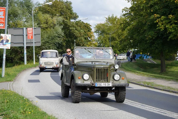 Ribnitz Damgarten Deutschland August 2021 Ein Großer Militär Lkw Fährt — Stockfoto