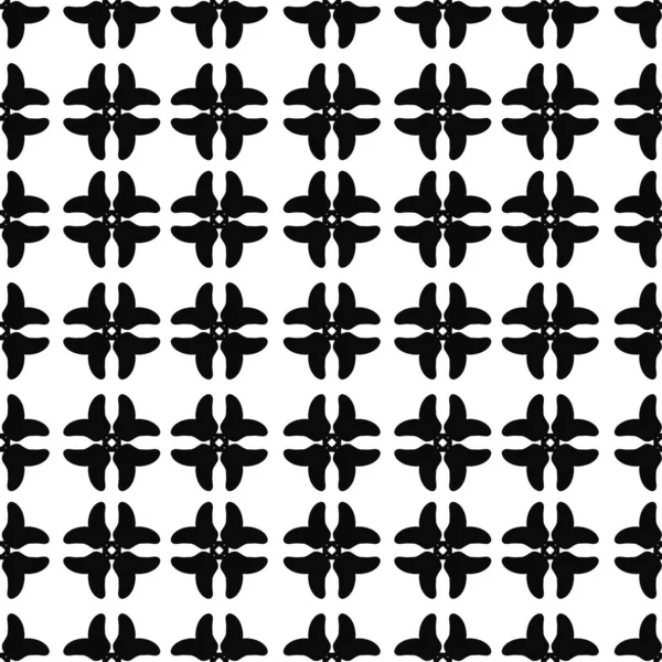 Eine Illustration Nahtlose Muster Der Schwarz Weiß Dekoration — Stockfoto