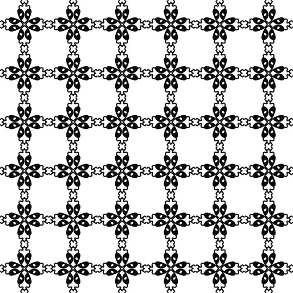 Een Illustratie Naadloos Patroon Van Zwart Wit Decoratie — Stockfoto