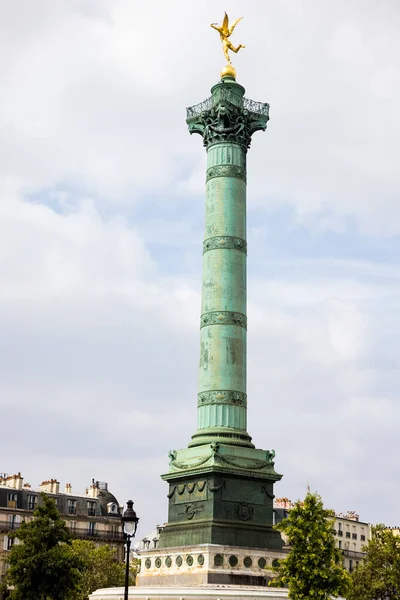 Июльская Колонна Площади Бастилии Париже Франция — стоковое фото