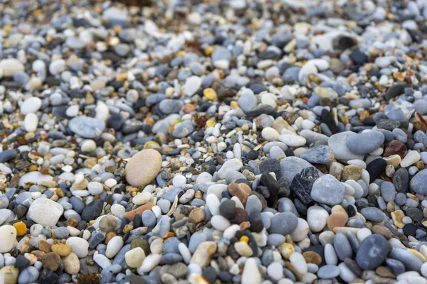 海滨鹅卵石的美丽景色 — 图库照片