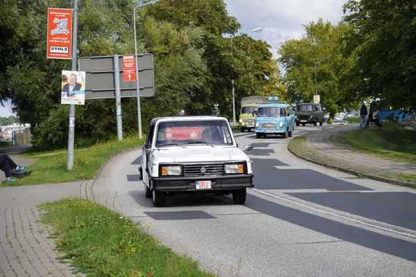 Ribnitz Damgarten Germania Agosto 2021 Una Fila Auto Camion Vintage — Foto Stock