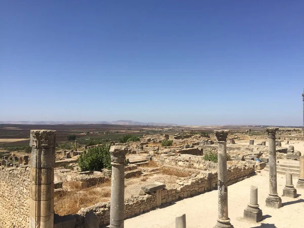 Vecchia Città Volubilis Che Era Sotto Impero Romano — Foto Stock