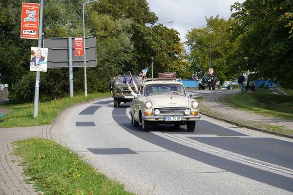 Ribnitz Damgarten Deutschland August 2021 Eine Reihe Von Oldtimer Autos — Stockfoto