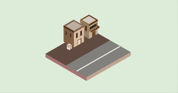 Cycling Road Street Animation Design Concept — Wideo stockowe