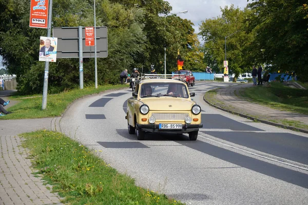 Ribnitz Damgarten Allemagne Août 2021 Une Rangée Automobiles Rétro Vintage — Photo