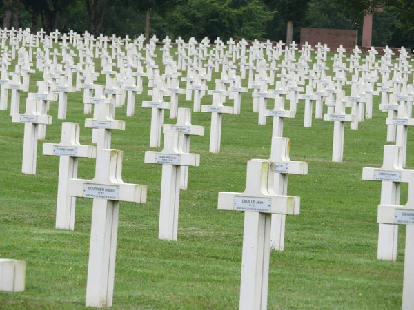 Зйомки Маас Аргонн Американському Кладовищі Меморіалі Романь Монфокон Франція — стокове фото