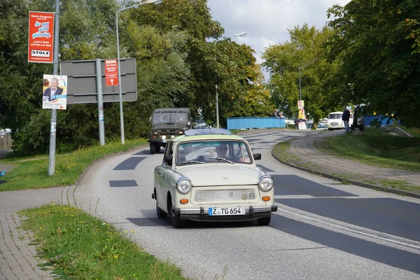 Ribnitz Damgarten Deutschland August 2021 Eine Reihe Von Oldtimer Oldtimern — Stockfoto