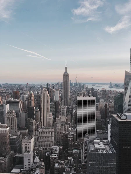 Una Vista Verticale New York Vista Dalla Cima Del Centro — Foto Stock