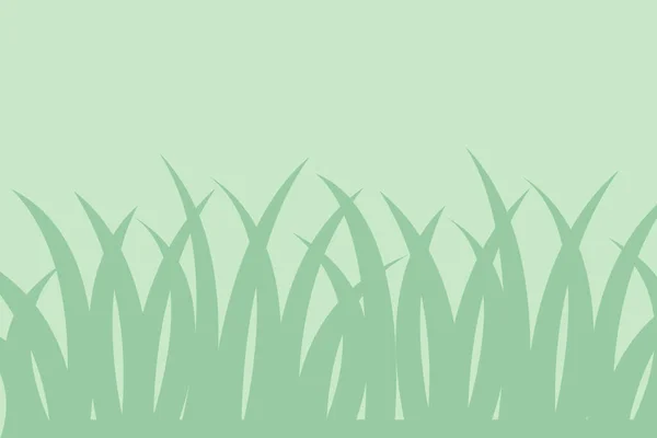 Illustration Minimaliste Une Icône Herbe Sur Fond Vert — Photo