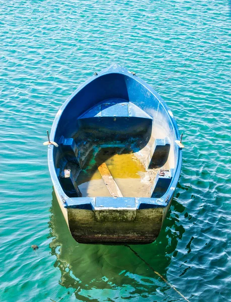 Vertical Shot Boat Sea Santona Spain — Stock Photo, Image