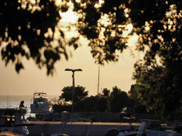 Una Vista Porto Durante Ora Del Tramonto — Foto Stock