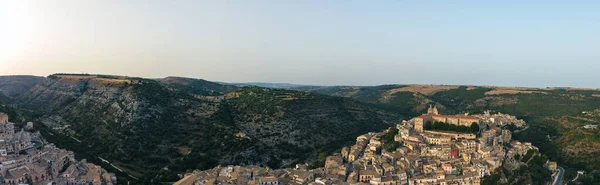 Een Luchtfoto Van Ragusa Ibla Een Deel Van Ragusa Superiore — Stockfoto