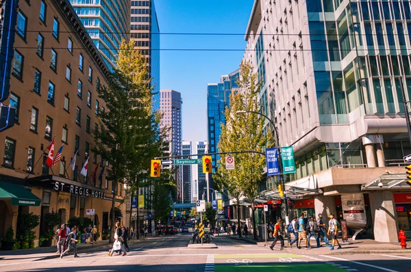 Vancouc Canada August 2014 Downtown Vancouver Daytime Canada — 图库照片