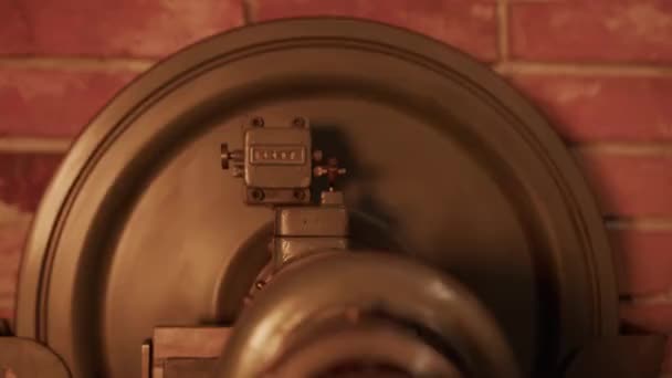金属制造厂机械制造机的特写镜头 — 图库视频影像