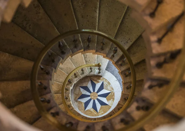 High Angle Shot Spiral Staircase — Stock Photo, Image