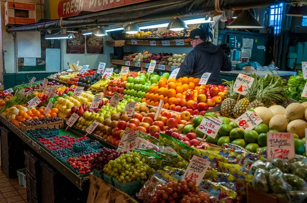 Seattle Estados Unidos Nov 2015 Las Frutas Verduras Con Etiquetas —  Fotos de Stock