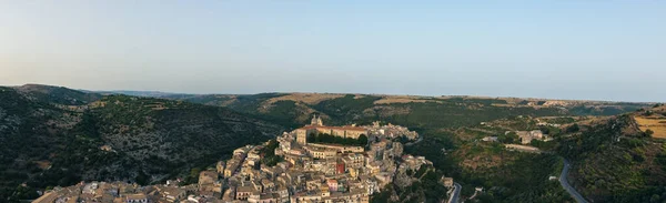 Eine Luftaufnahme Von Ragusa Ibla Und Einem Teil Von Ragusa — Stockfoto