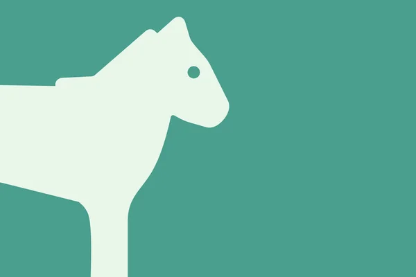 Minimalistic Illustration Horse Icon Green Background — Stock Photo, Image