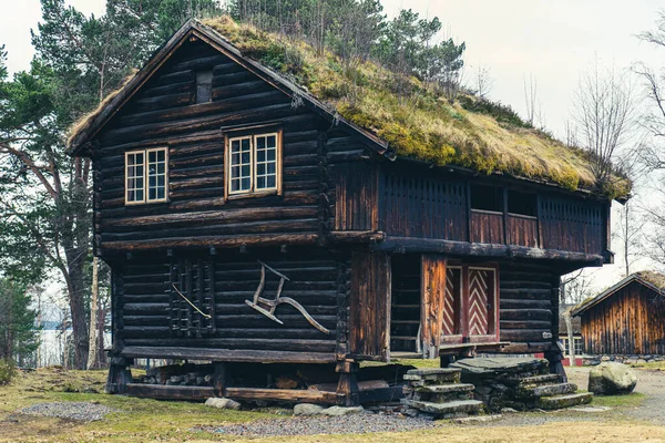 Egy Hagyományos Öreg Faistálló Norvégiában — Stock Fotó