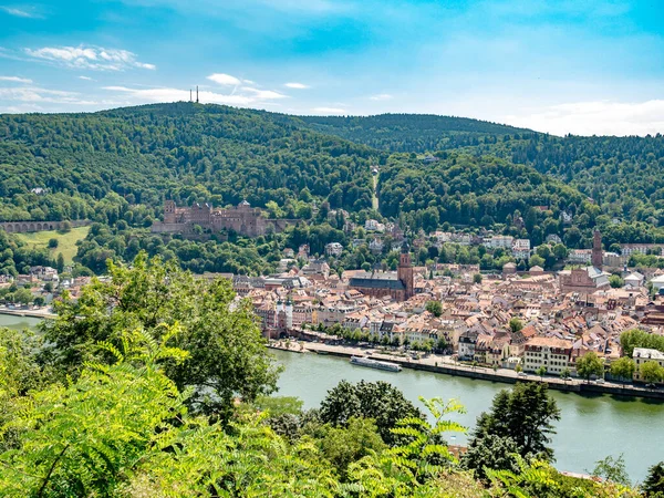 Almanya Nın Heidelberg Şehrinin Havadan Görünüşü — Stok fotoğraf