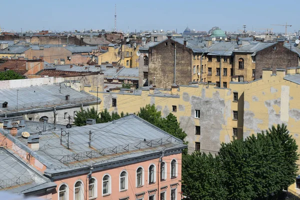Die Dächer Von Gebäuden Historischen Zentrum Von Petersburg Russland — Stockfoto
