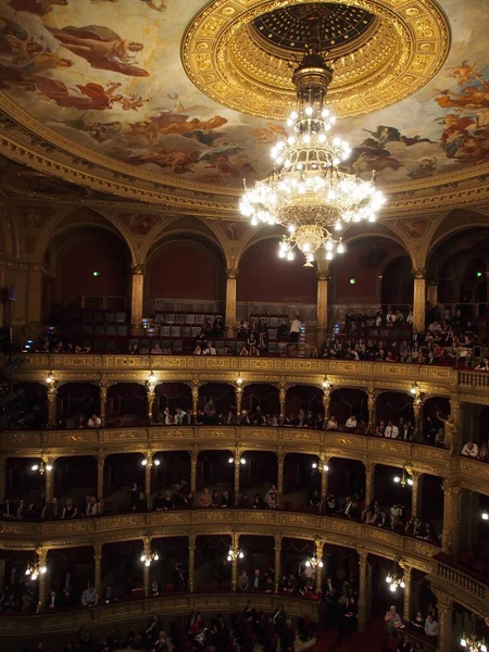 Het Interieur Van Hungarian State Opera House Budapest Hongarije — Stockfoto