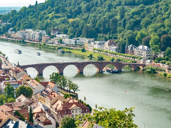 Almanya Nın Heidelberg Şehrinin Havadan Görünüşü — Stok fotoğraf