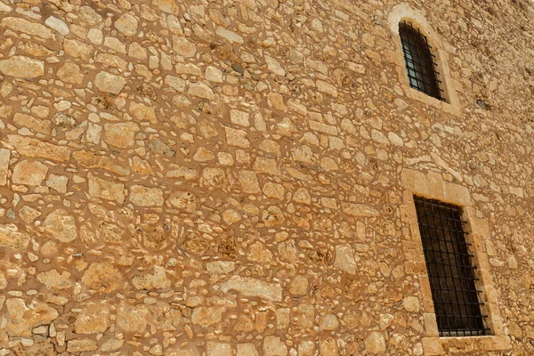 Låg Vinkel Skott Venetianska Fortezza Slott Rethymno Kreta Grekland — Stockfoto