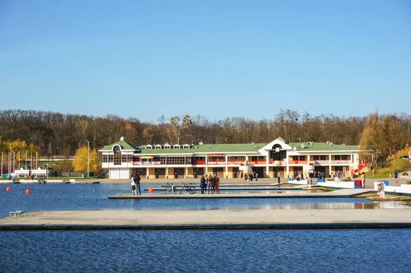 Poznan Poland May 2016 Kayak Start Place Restaurant Malta Park — Stock Photo, Image