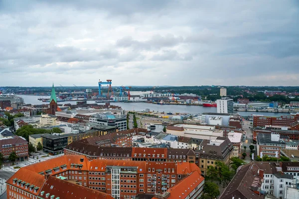 Kiel Deutschland August 2021 Eine Luftaufnahme Von Kiel Der Hauptstadt — Stockfoto