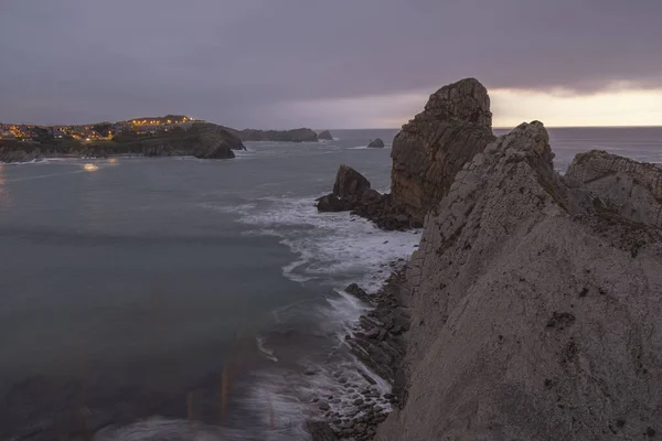 Picturesque Seascape Costa Quebrada Geological Park Cantabria Spain — Stock Photo, Image