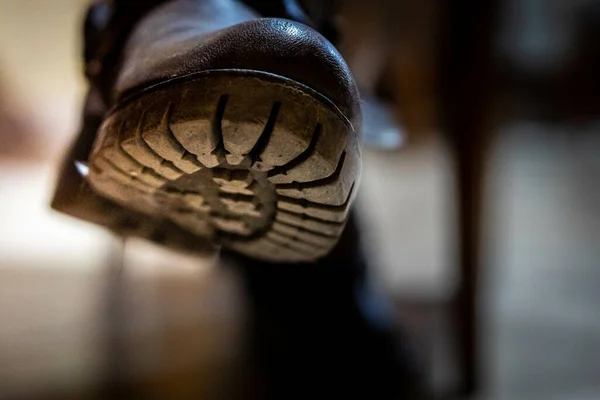 Tiro Enfoque Selectivo Una Suela Zapato —  Fotos de Stock