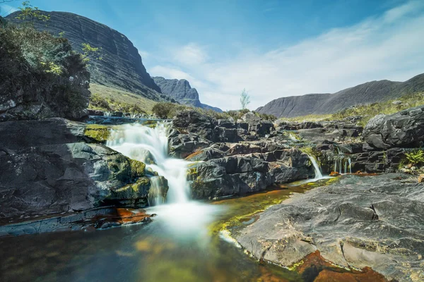 Petite Chute Russel Burn Sur Route Bealach Royaume Uni — Photo