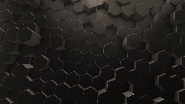 Abstrakt Bakgrund Gjord Rörliga Hexagoner — Stockvideo