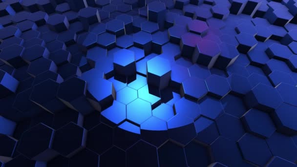 Abstract Background Made Moving Hexagons — Stock Video