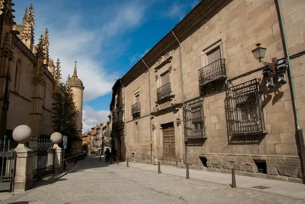 Segovia Spanien Mar 2009 Den Historiska Gatan Marques Del Arco — Stockfoto