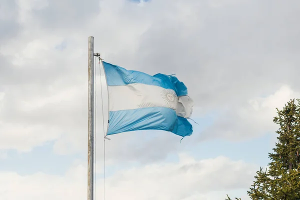 Drapeau Argentine Dans Ubication Bariloche — Photo