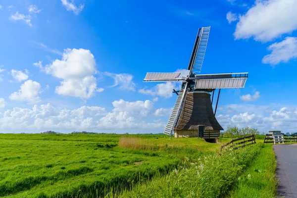 Eine Alte Niederländische Mühle Friesland Niederlande — Stockfoto