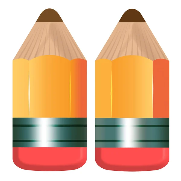 Иллюстрация Двух Карандашей Белом Фоне — стоковое фото