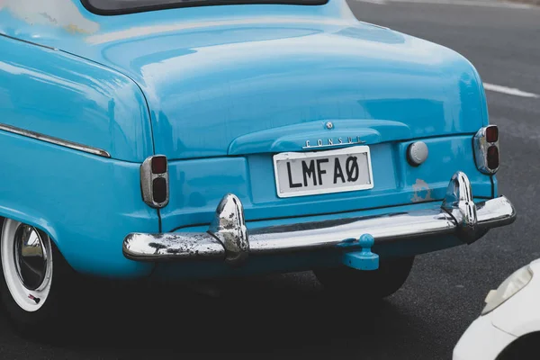 Tauranga Nouvelle Zélande Août 2019 Gros Plan Une Voiture Bleue — Photo