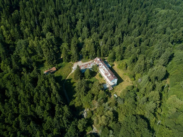 Flygbild Byggnaden Skogen — Stockfoto