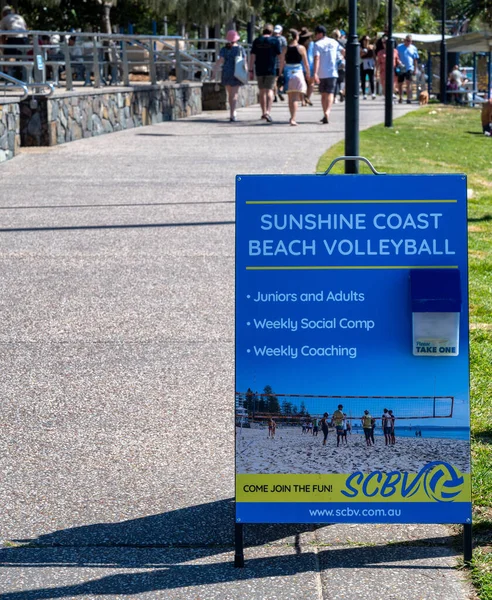 Mooloolaba Australia Aug 2021 Een Spandoek Voor Het Sunshine Coast — Stockfoto