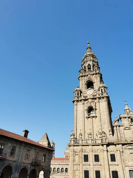 Zdjęcie Pionowe Katedry Santiago Compostela Hiszpanii — Zdjęcie stockowe