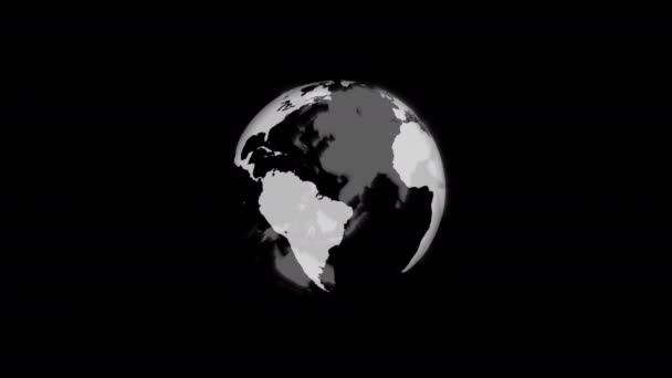 Абстрактный Стилизованный Вращающийся Глобус — стоковое видео