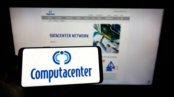 Stuttgart Germany Sep 2021 Web Sayfasının Önünde Ekranda Computacenter Plc — Stok fotoğraf