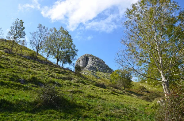 Groene Cantabrische Heuvels Noord Spanje Bij Lierganes Santander Groen Paradijs — Stockfoto