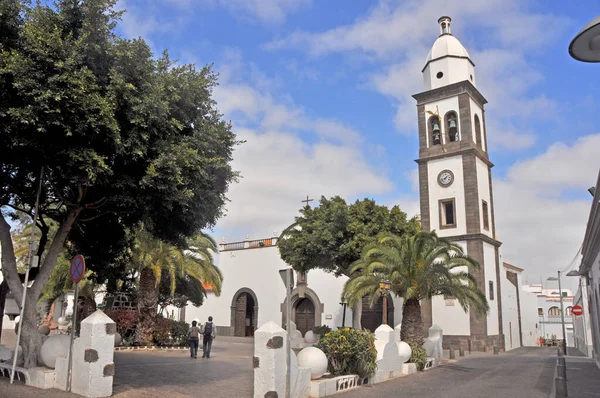 Arrecife Španělsko Února 2015 Kostel San Gines Arrecife Španělském Ostrově — Stock fotografie